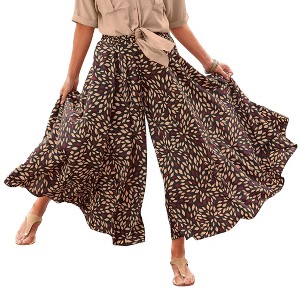 Women's Printed Flowy Culottes - LASCANA - 1 of 4