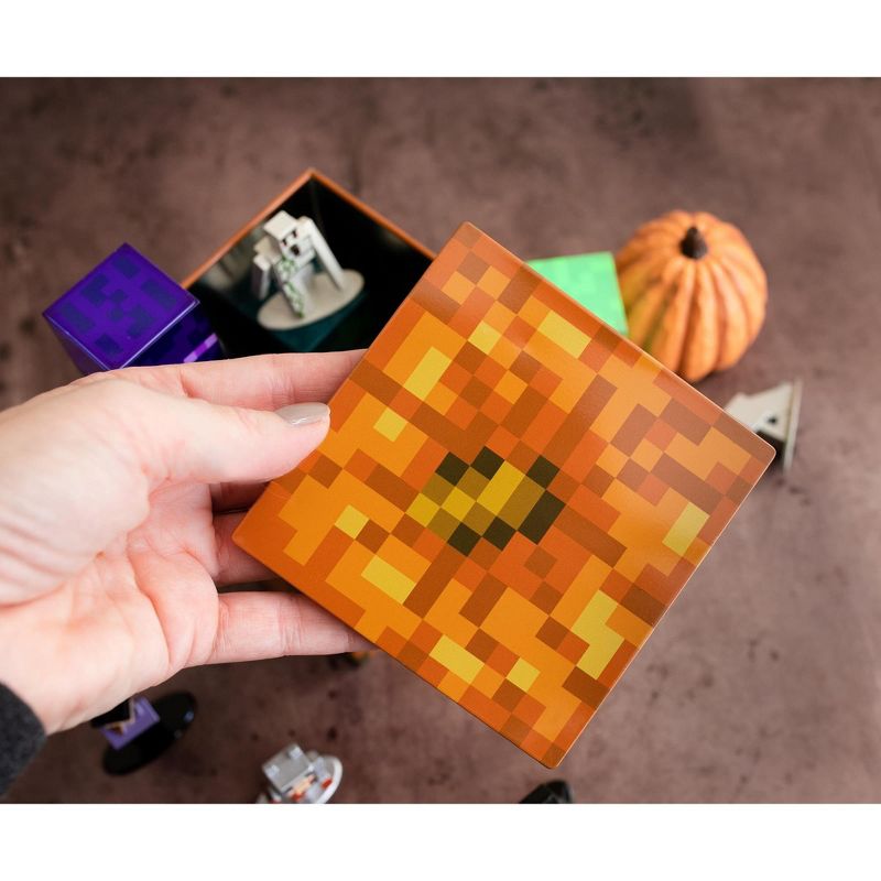 Ukonic Minecraft Jack O'Lantern Tin Storage Box Cube Organizer with Lid | 4 Inches, 5 of 8