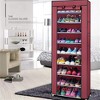 COZONY 9-Tier Shoe Organizer with Zipper Cover, Space Saving Non-Woven Shoe Rack Storage Cabinet for Closet Entryway - 3 of 4