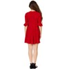 24seven Comfort Apparel Girls Elbow Length Sleeve Fit and Flare Party Dress - 3 of 4