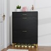 NicBex Shoe Cabinet with 2 Flip Drawers Modern Freestanding Hiddern Shoe Rack Storage Organizer with Metal Handles for Entryway,Hallway - 2 of 4
