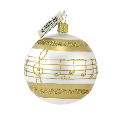 Inge Glas 3.5" Christmas Melody Ornament Ball Christmas Music  -  Tree Ornaments