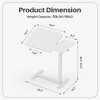 TUYOHW Height Adjustable Overbed Desk with Tilting Desktop,29.5-43.3'' Pneumatic Lift Desk with Hidden Wheels for Home & Office - 3 of 4