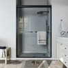 ONWITH 46 in. - 48 in. W x 72 in. H Sliding Framed Shower Door in Matte Black with Clear Glass - 2 of 4
