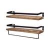 Vtec Trading 2-Pack Carbonized Black Floating Shelves - 3 of 3
