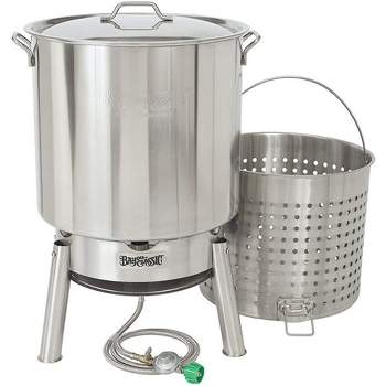 Bayou Classic KDS-182 Stainless Steel 82 Quart Seafood & Crawfish Cooker Kit