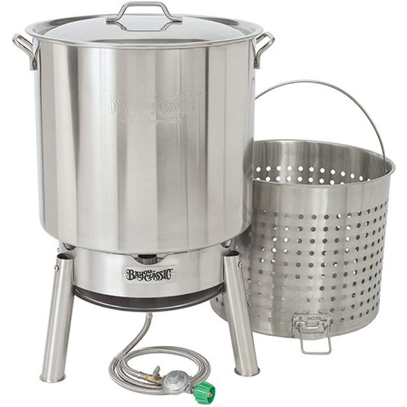 Bayou Classic KDS-182 Stainless Steel 82 Quart Seafood & Crawfish Cooker Kit, 1 of 7