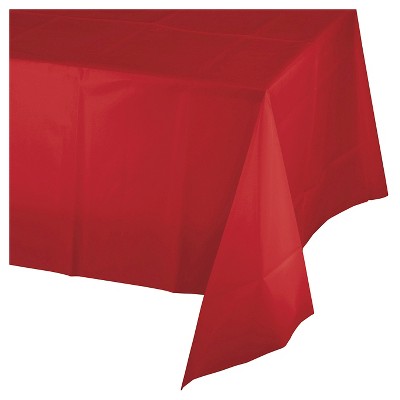 red tablecloth