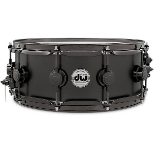 DW Collector's Series Satin Black Over Brass Snare Drum With Black Nickel Hardware 14 x 5.5 in. - 1 of 4