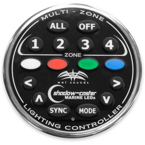 Wet Sounds 4-Zone RGB LED remote for the Wet Sounds WS-4Z-RGB-BB V2 - 1 of 3