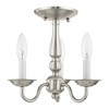 Livex Lighting Williamsburgh 3 - Light Chandelier in  Brushed Nickel - 2 of 4