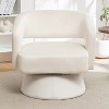 TIRAMISUBEST Swivel Barrel Chair, Velvet Accent Armchair 360 Degree Swivel Club Chair for Living Room Bedroom Reception Room - 3 of 4