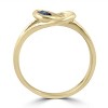 Pompeii3 1/5ct Knot Treated Blue Diamond Solitaire Promise Ring 14K Yellow Gold - 3 of 4