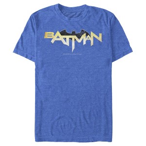 Men's Batman Logo Messy Text T-Shirt - 1 of 4