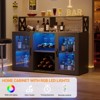 Freestanding Liquor Cabinet, Wine Bar Cabinet Coffee Bar Buffet Sideboard Storage with Wine Rack Glass Holder for Living Room, Dining Room - 4 of 4