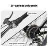26 Inch Fat Tires Mountain Bike, 4'' Wide Wheel, 21-Speed Disc Brakes, Mens Womens Trail Beach Snow Commuter City Mountain Bike - 4 of 4