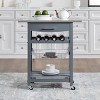 Syemin Kitchen Carts and Islands Mobile Rolling Kitchen Island Trolley Serving Cart Mobile Kitchen Storage Islands, White, 22.76"*15.75"*33.35" - 2 of 4