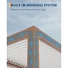 Coucheta Louvered Pergola Outdoor Pergolas with Adjustable Louvered Roof, Reinforced Aluminum Frame, Integrated Drainage System, Outdoor Gazebo - 4 of 4