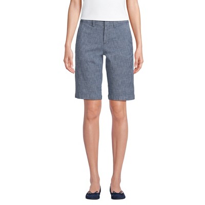 Lands' End Women's Elastic Back Classic 12" Chino Shorts