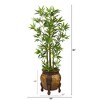 Nearly Natural 4.5-ft Bamboo Palm Artificial Tree in Decorative Planter - 2 of 4