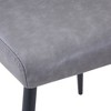 Jofran, Maddox Mid-Century Modern Faux Leather Upholstered Dining Chair (Set of 2) - 3 of 4