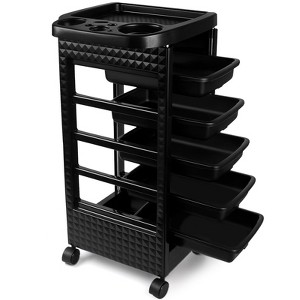 Portable Salon Trolley Cart with 5 Drawers - 1 of 4