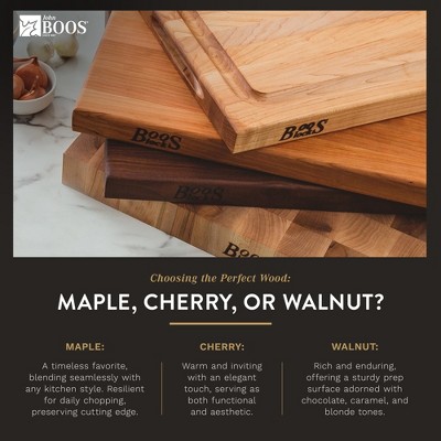 Cherry Wood Reversible Rectangular Cutting Board, 18.8 x 13 in