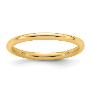 Black Bow Jewelry 2mm to 6mm 14K Yellow Gold Domed Comfort Fit Band - 1 of 4