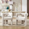 2PC Modern Chenille Upholstered Armchair, Solid Wood Frame Lounge Chair for Living Room or Bedroom - Coolbibila - 2 of 4