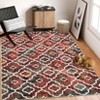 Washable Modern Geometric Rug Non Slip Low Pile Rug Retro Throw Floor Cover Foldable Indoor Carpet for Living Room Bedroom - 4 of 4