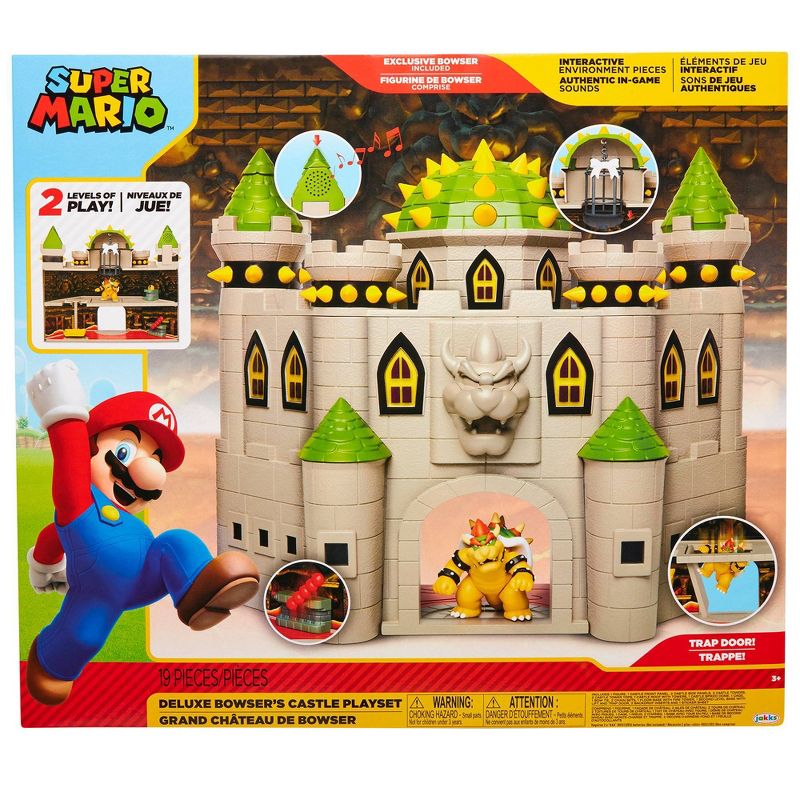Nintendo Super Mario Bowser Castle with 2.5&#34; Bowser Figure, 3 of 19