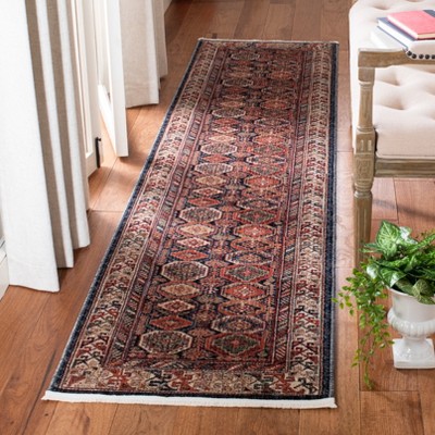 Herat Rust and Creme Medallion Synthetic Runner Rug