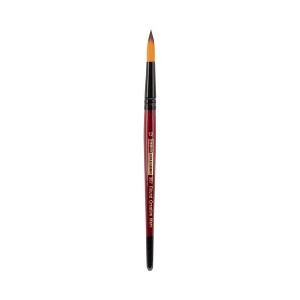 Creative Mark Ebony Splendor Short-Handled Synthetic Sable Paint Brush, Rounds, Teijin Multi-Filament Hair, Handcrafted Synthetic Paint Brushes for - 1 of 4