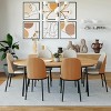 LeisureMod Tule Modern 71" Oval Dining Table with MDF Top and Black Steel Legs - 3 of 4