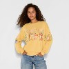 Women's Winnie Fleece Graphic Pullover Sweatshirt - Mustard Yellow - 2 of 3