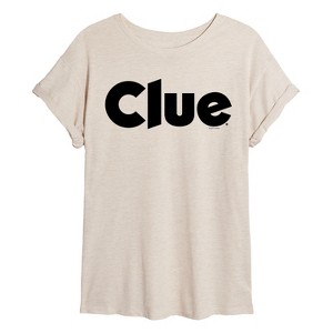 Women's - Clue - Clue Logo Oversized Graphic T-Shirt - 1 of 4