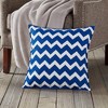 Kensington Garden 20"x20" Oversize Chevron Cotton Canvas Square Throw Pillow - 2 of 3