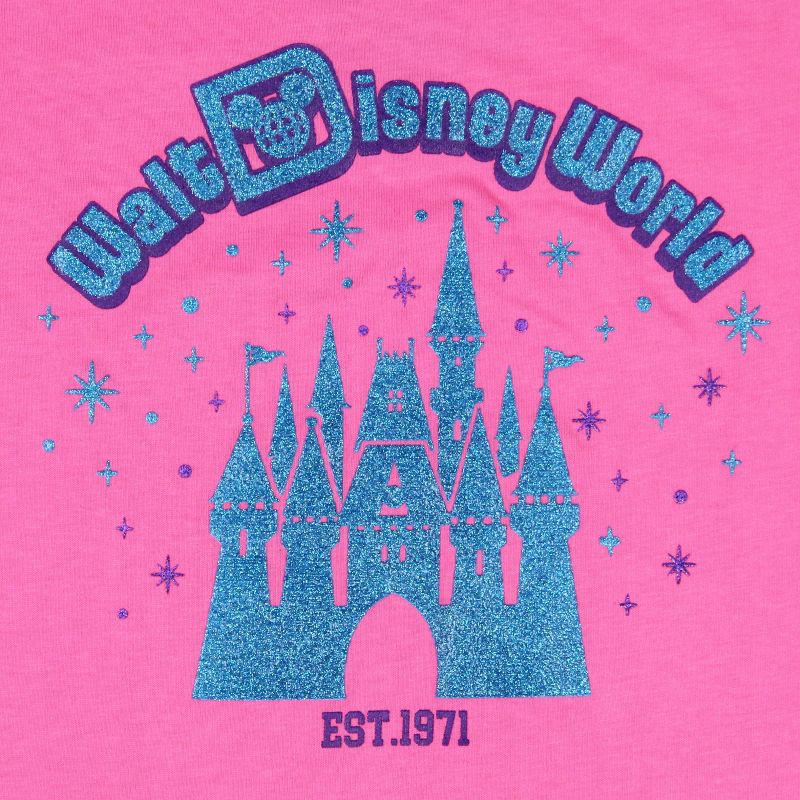 Disney Girls' Walt Disney World Cinderella Castle Glitter Logo T-Shirt Kids, 2 of 4