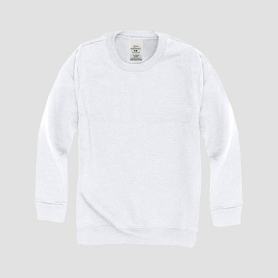 Hanes Kids Comfort Blend Eco Smart Crew Neck Sweatshirt White L Target