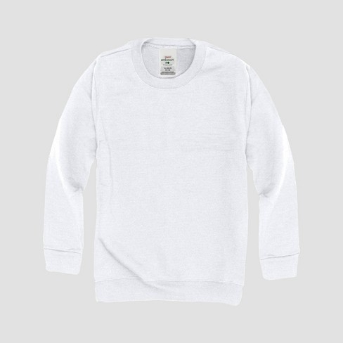 Hanes Kids' Comfort Blend Eco Smart Crew Neck Sweatshirt - White L
