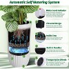 14.5 Inch Tall Planter Set of 2, Large Flower Pot with Water Monitoring Device and Hidden Wheels, Garden Pot for Living Room, Patio, Black - 3 of 4