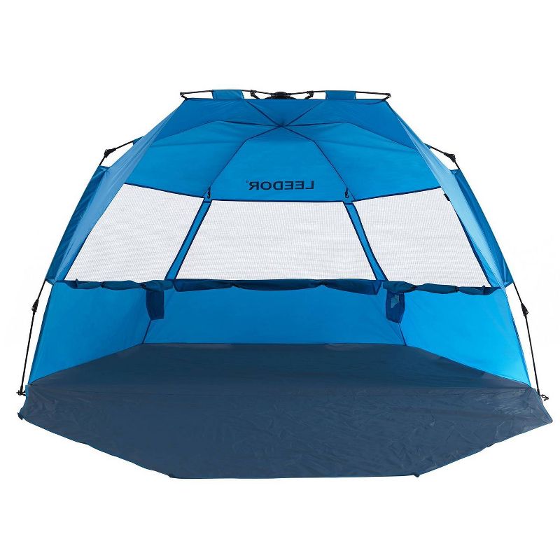 Leedor Outdoor Automatic Pop Up Sun Shade Canopy 4 People Beach Shelter Tent Light Teal Blue, 1 of 10