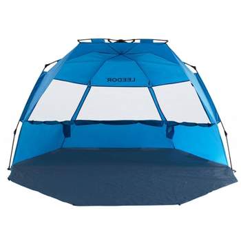 Leedor Outdoor Automatic Pop Up Sun Shade Canopy 4 People Beach Shelter Tent Light Teal Blue