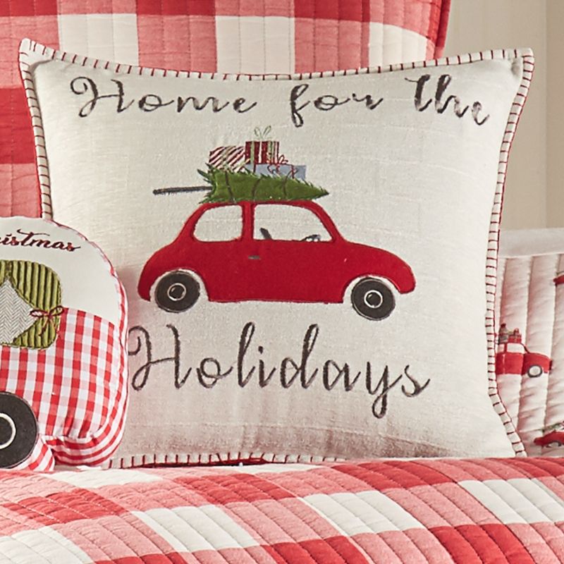 Road Trip Cars Decorative Pillow Red - Levtex Home, 3 of 4
