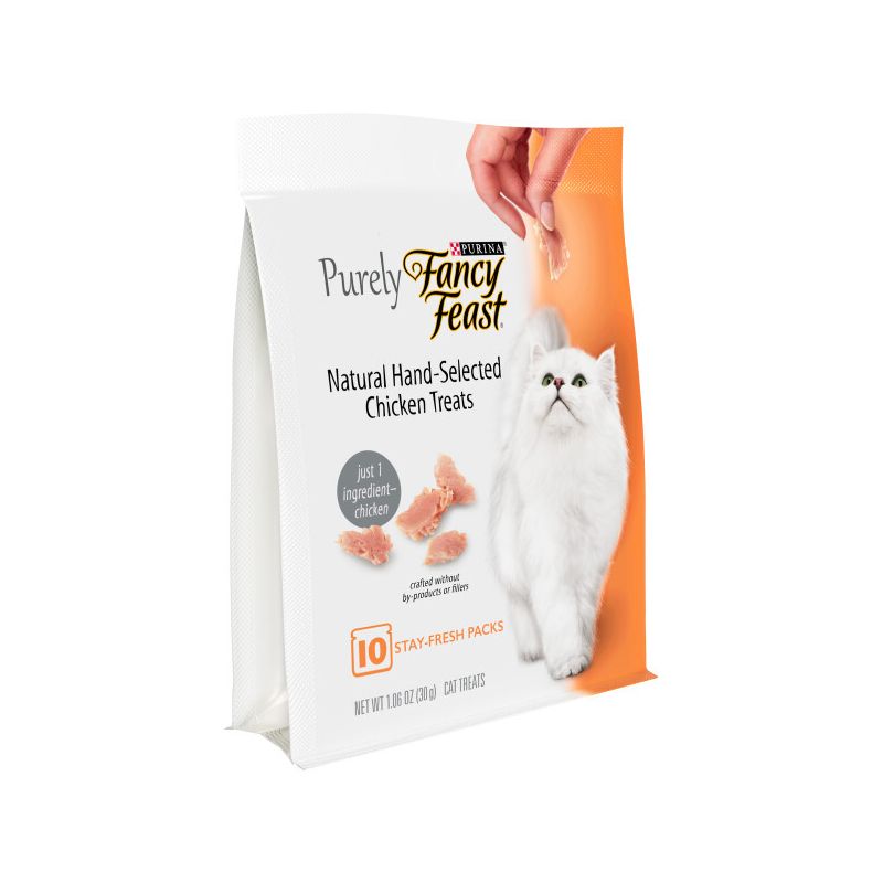 Purina Fancy Feast Purely Hand-Selected Chicken Meaty Cat Treats - 1.06oz/10ct Pack, 5 of 8