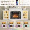 VINGLI 80'' Fireplace TV Stand for up to 90 inch TVs, Electric Fireplace with Mantel, Modern Entertainment Center with LED Light - 3 of 4