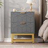Coolmee 2 Drawer Dresser, Small Dresser Chest of Drawers, Modern Nightstand for Bedroom, End Table with Drawer for Living Room, Hallway, Entryway - 2 of 4