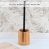 Evideco French Home Goods 5-Piece Bathroom Accessory Set in  Bamboo with Toothbrush Holder Soap Dispenser.... - 3 of 4
