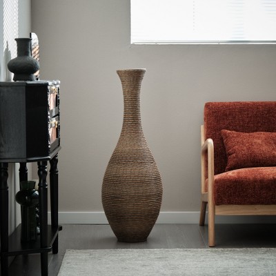 NicBex Designer Floor Vases,  Artificial Rattan High Flower Stand,  Large Elegant Standing Vase for Living Room Hallway Bedroom