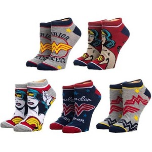 Wonder Woman Ankle Socks 5-Pack for Women - 1 of 4